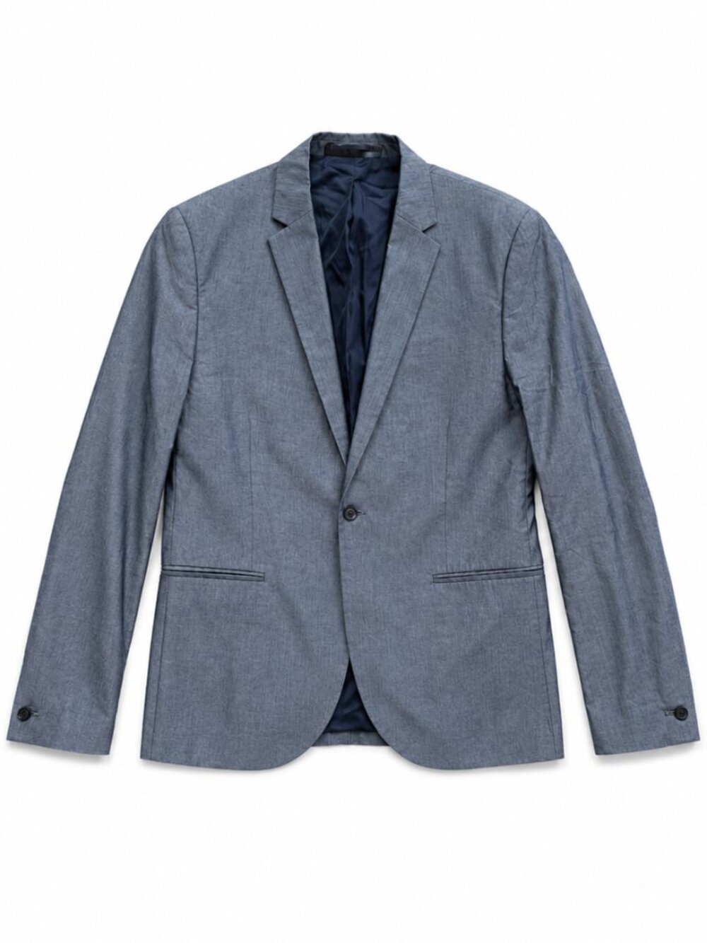 H&M Men’s 44R Gray Slim Fit Two Button Blazer Sport Coat